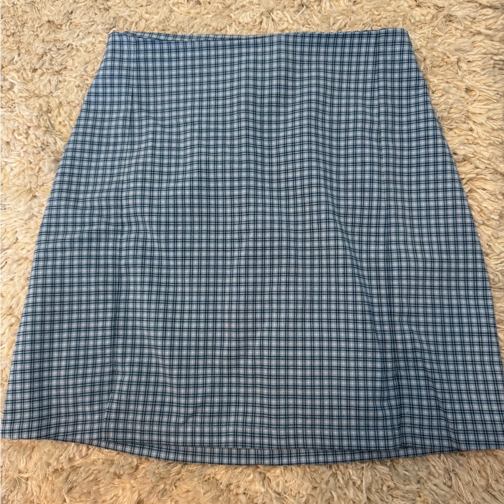 Brandy Melville Blue Plaid skirt